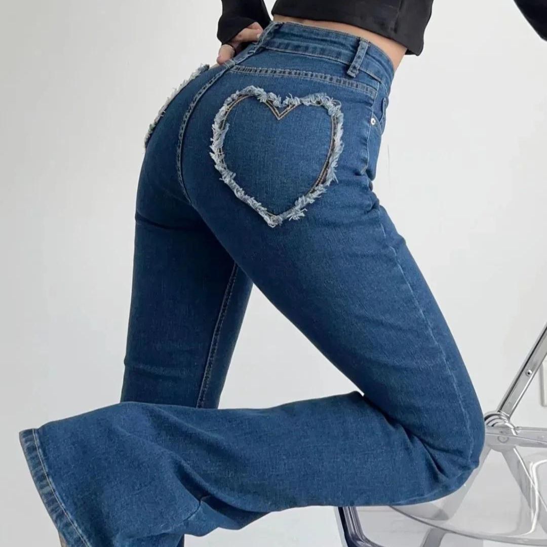 Ara™ Jeans met Hoge Taille en Hartfranje