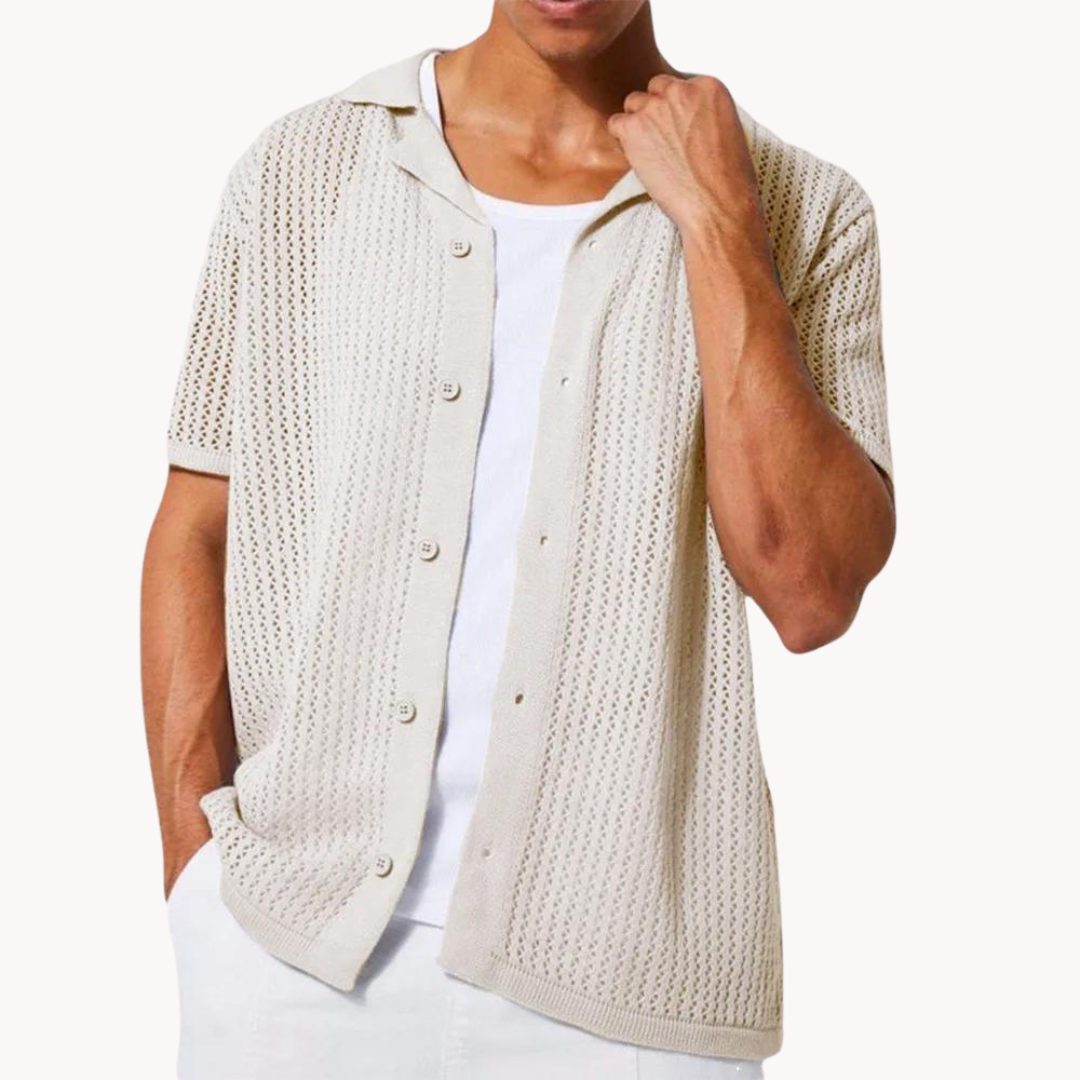 Knitted Polo met knopen