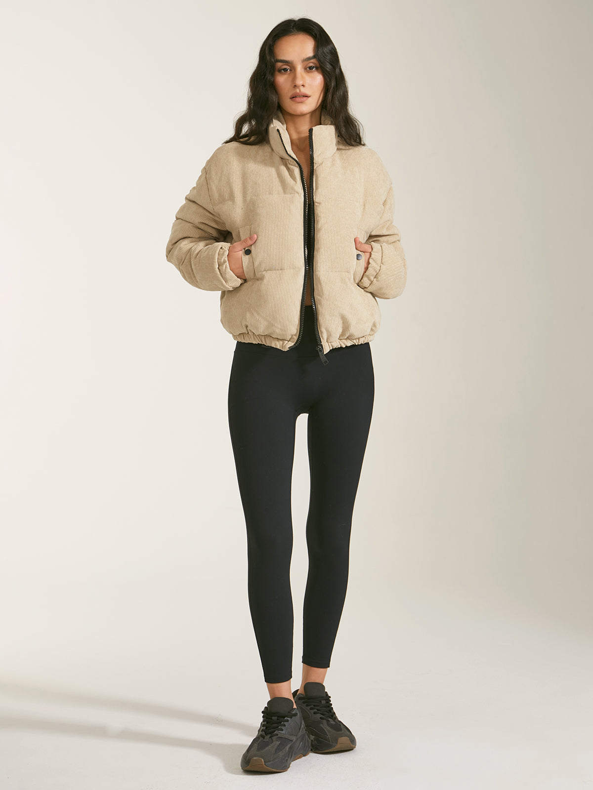 Hazel | Dames Corduroy Puffer Jas