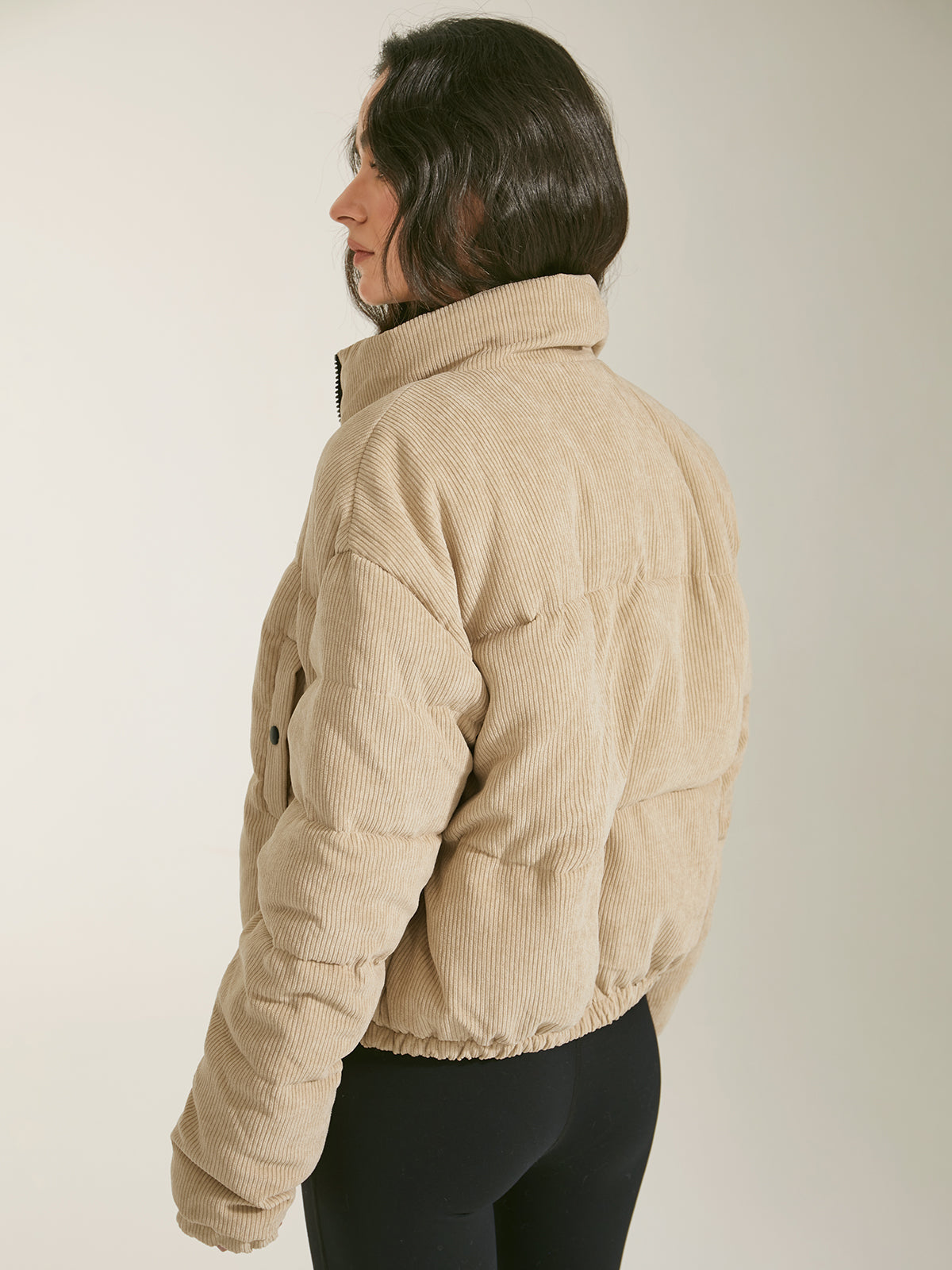 Hazel | Dames Corduroy Puffer Jas