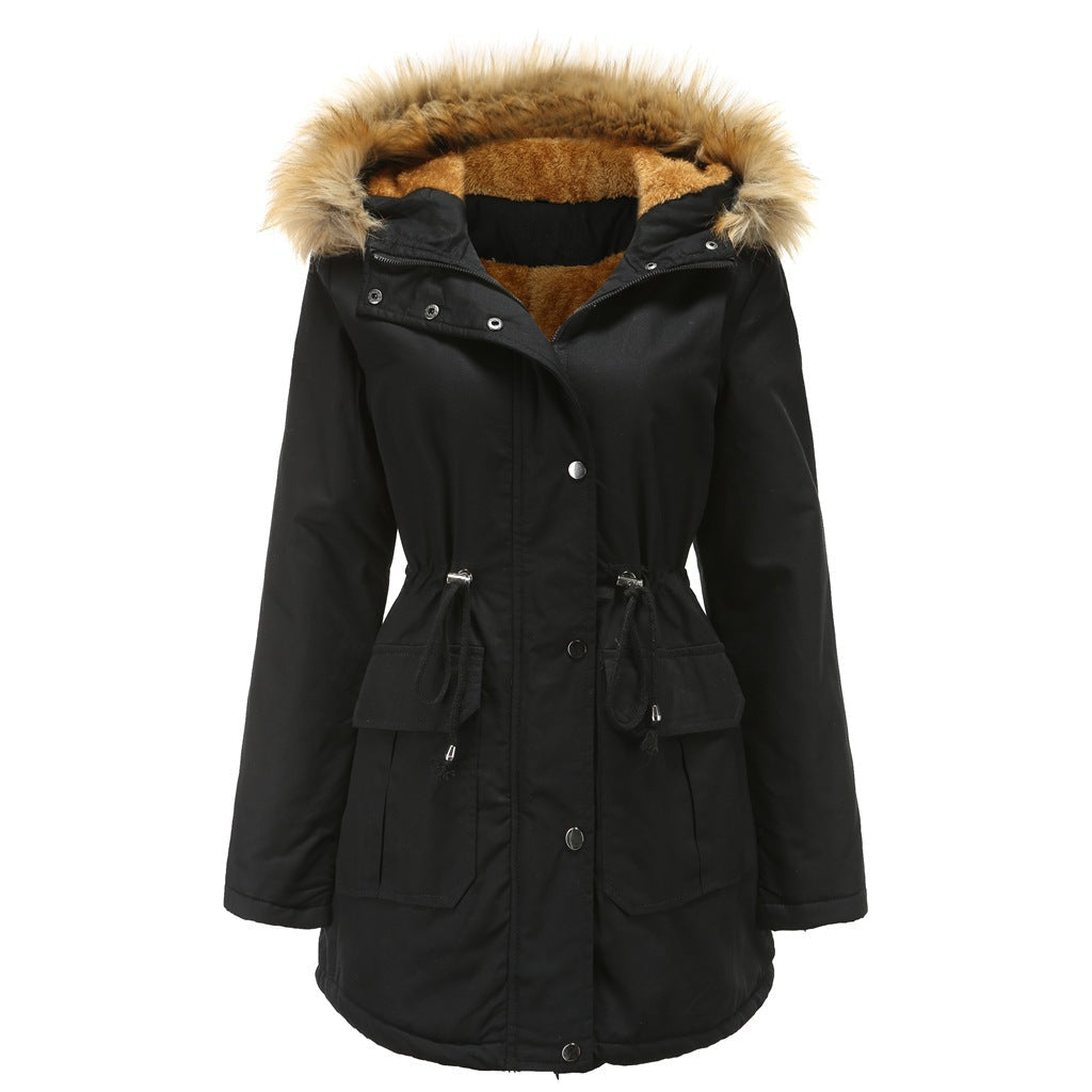 Vera - Winterparka met nepbont en teddy voering