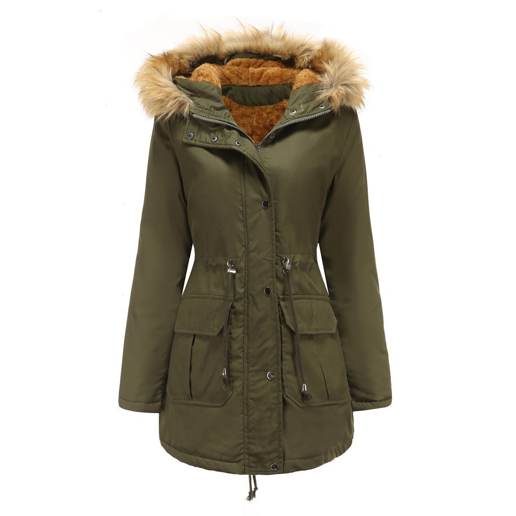 Vera - Winterparka met nepbont en teddy voering