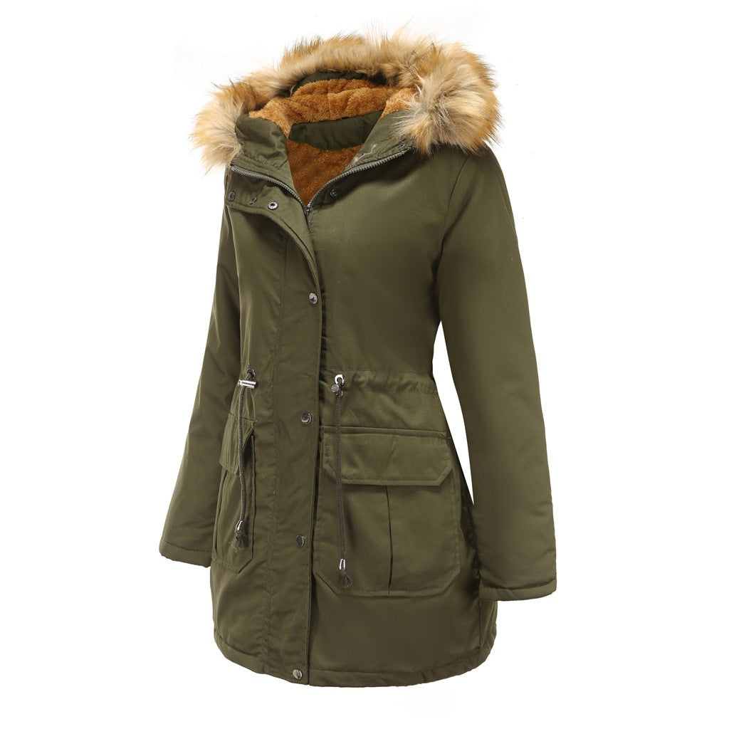 Vera - Winterparka met nepbont en teddy voering