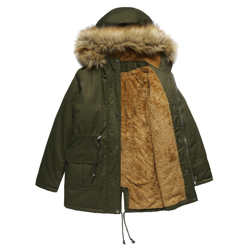 Vera - Winterparka met nepbont en teddy voering