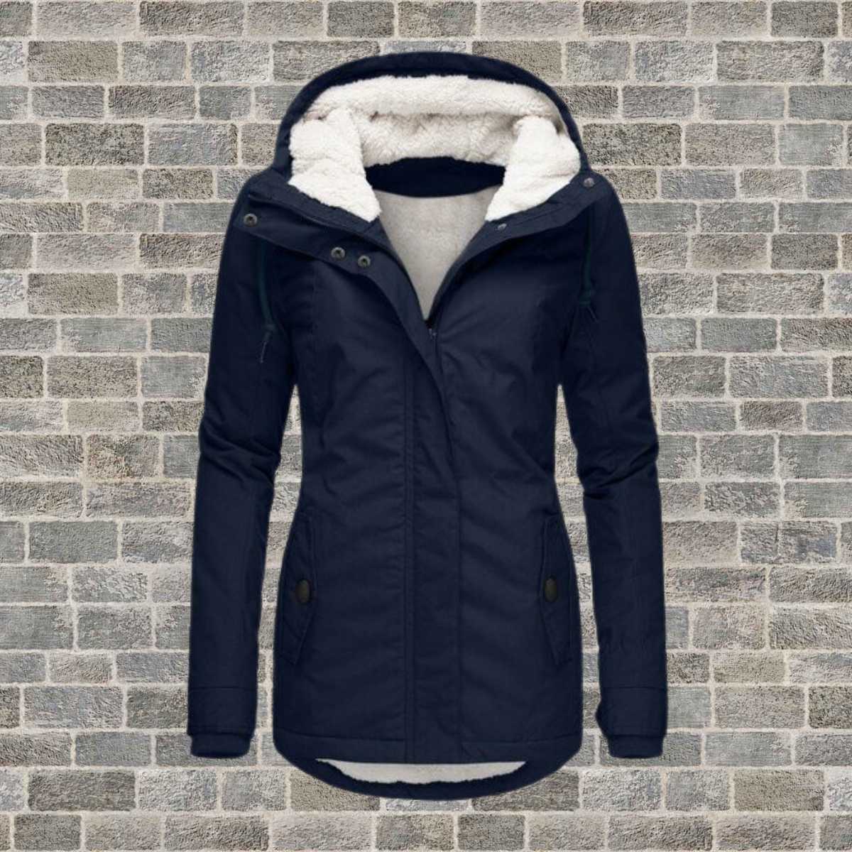 Jasmine - Warme Sherpa Katoenen Hoodie voor Dames