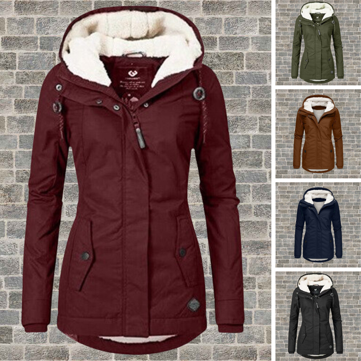 Jasmine - Warme Sherpa Katoenen Hoodie voor Dames