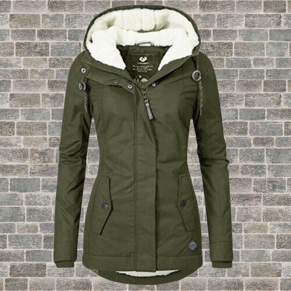 Jasmine - Warme Sherpa Katoenen Hoodie voor Dames