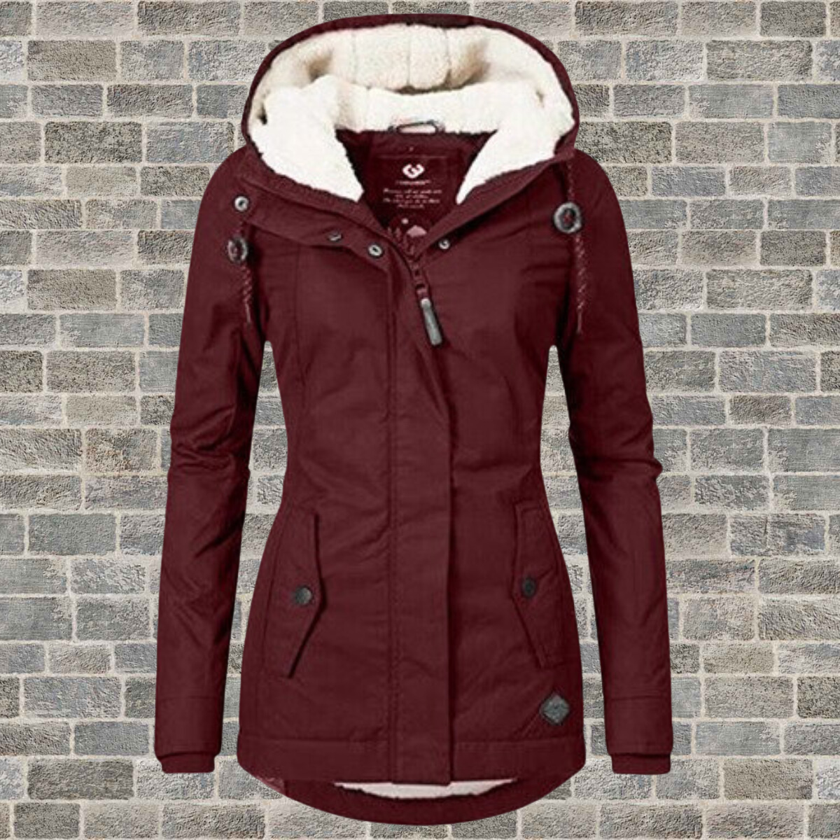 Jasmine - Warme Sherpa Katoenen Hoodie voor Dames