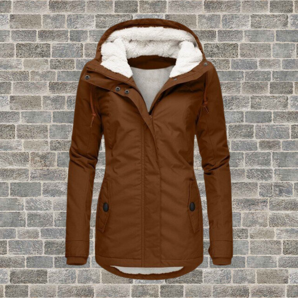 Jasmine - Warme Sherpa Katoenen Hoodie voor Dames