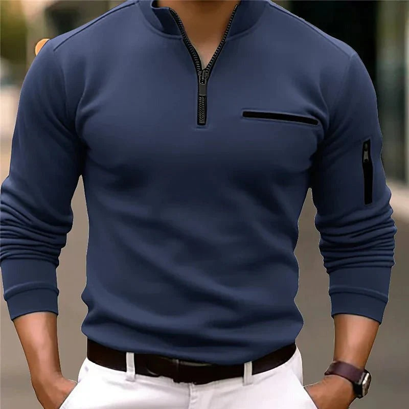 ROBIN - poloshirt met lange mouwen