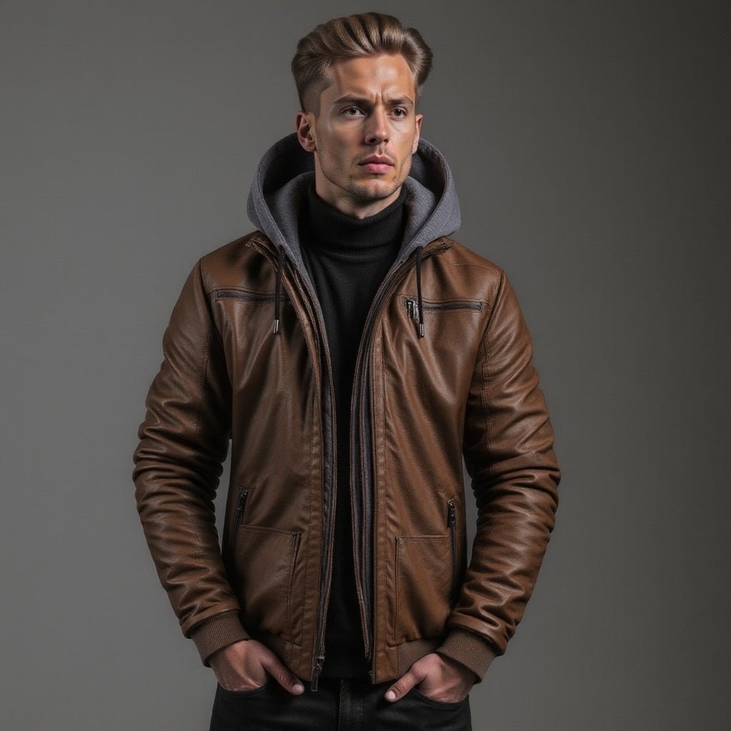 Benjamin | Premium Leren Winterjas voor Mannen