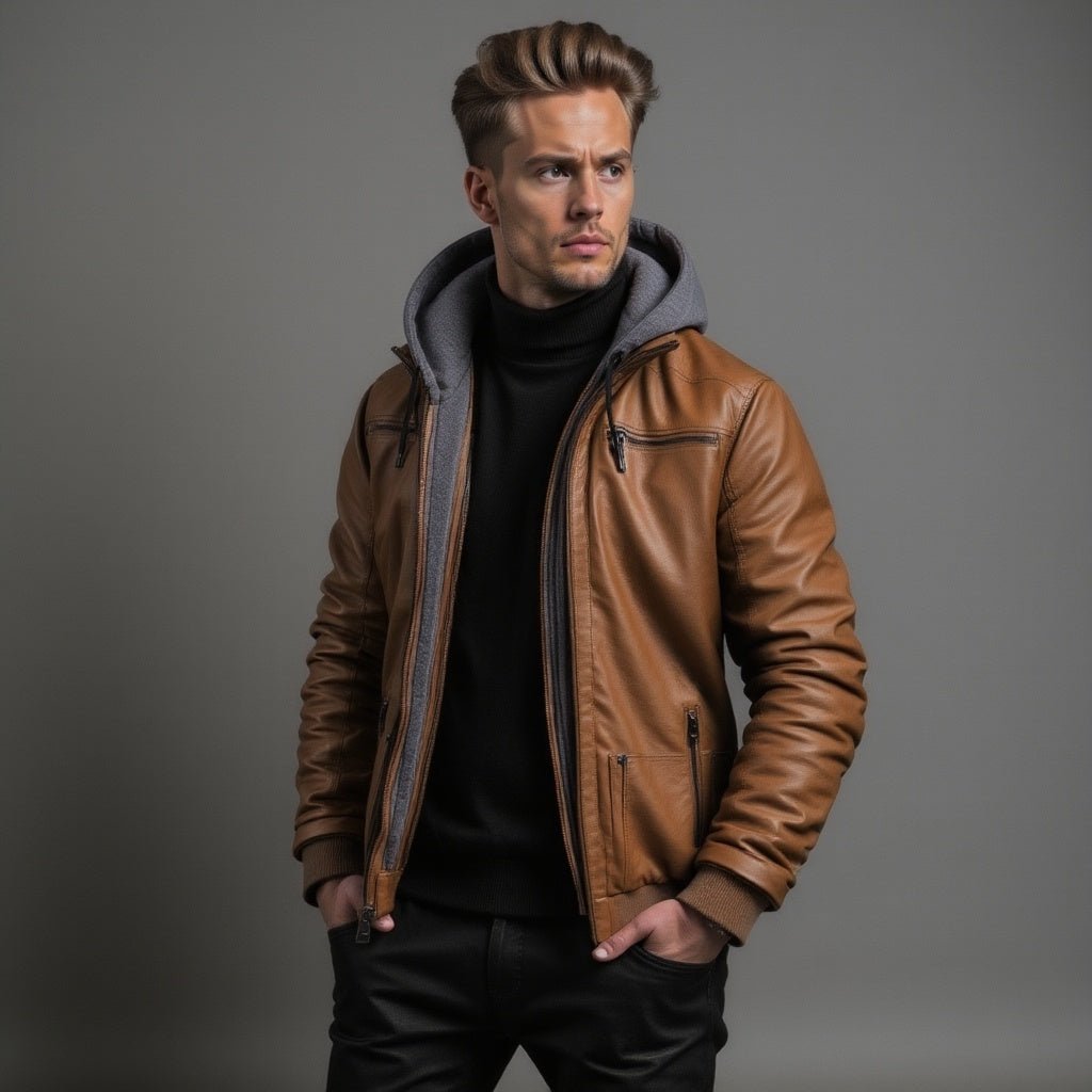 Benjamin | Premium Leren Winterjas voor Mannen